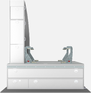 Hillaero TRANSMEDIC FAA certified mountable bracket for Air Ambulance Airmed Helicopter or Fixed Wing Aircraft FRONT